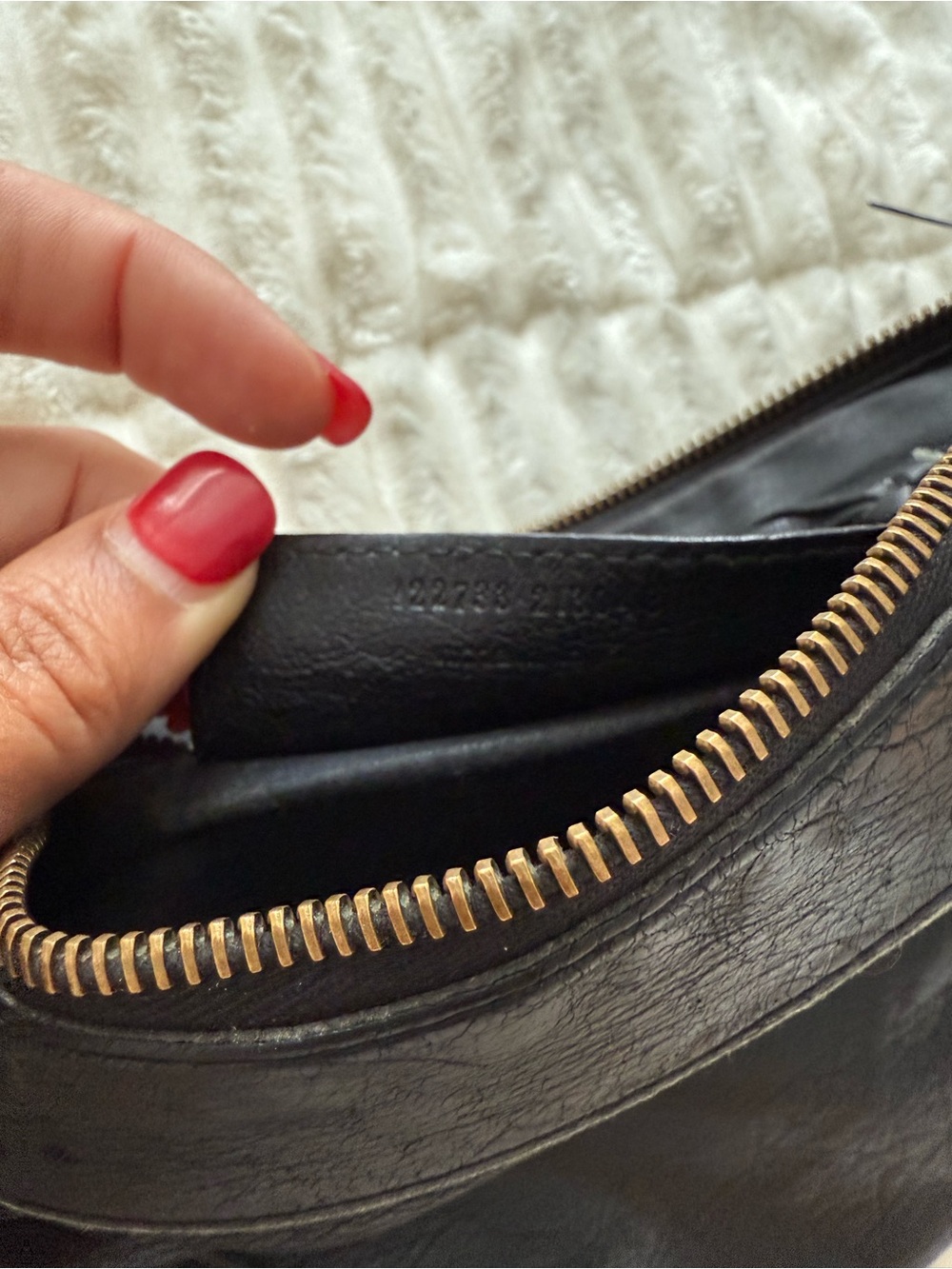Balenciaga Black Leather Wristlet Clutch with Brass Hardware - Picture 7 of 7